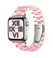 BİPOWER Apple Watch 42-44mm KRD-22 Candy Kordon (Açık Pembe)