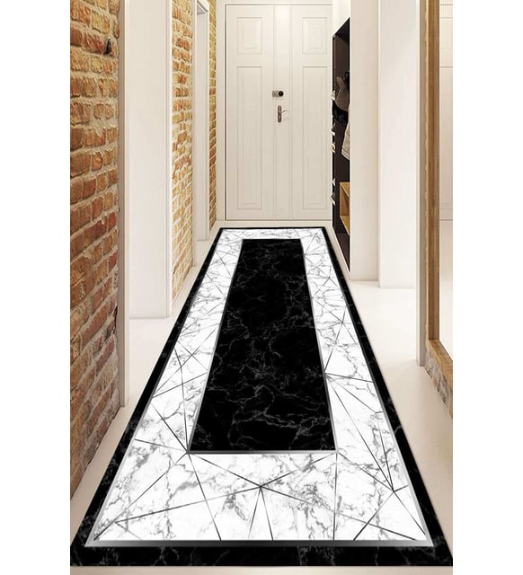 Dijital Baskılı Kaymaz Taban Yıkanabilir Modern Yolluk Ve Koridor Halısı NDU-HT-1093 (Çok Renkli)
