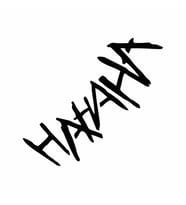 Hahah Araba Sticker siyah 16x14 CM (Siyah)