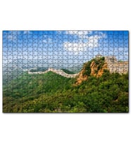 Cakapuzzle  Çin Seddi ve Uzak Dağlar  Puzzle Yapboz MDF (Ahşap) (500 Parça)