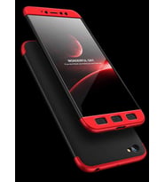 Xiaomi Redmi Y1 Lite Kılıf Zore Ays Full Koruma Kılıf (Siyah-Kırmızı)