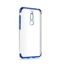 Meizu M6T Kılıf Zore Dört Köşeli Lazer Silikon Kılıf (Mavi)
