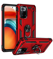 Xiaomi Poco X3 GT Kılıf Zore Vega Yüzüklü Standlı Zırh Kılıf (Kırmızı)