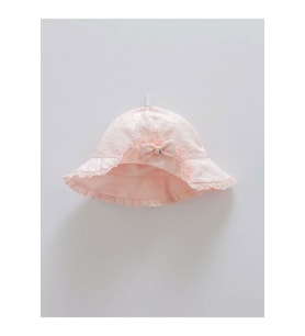 Fiyonklu Kız Şapka (Pembe)