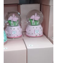MÜZİKLİ IŞIKLI SULU KÜRE KUĞU ORTA BOY (Pembe)