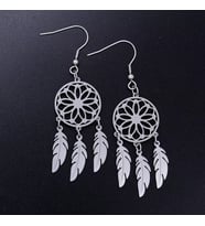 Kişiye Özel 925 Ayar Gümüş Düş Kapanı Küpe (Gümüş)
