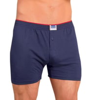 Berrak 1099 Düğmeli Erkek Penye Boxer 6'Lı  (Lacivert)