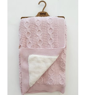 Welsoft Astarlı Triko Battaniye (Pembe)