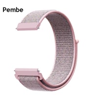 22MM Gear S3 Watch 4 -Gt2 GT2E 46MM Kayış Kordon Lylon Loop (Pembe)