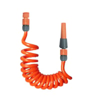Plasyay Spiral Yıkama Sulama Hortumu ve Lans Başlıklı Tam Set 5 Metre (Turuncu)