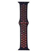 Watch 38mm KRD-02 Yeni Seri Suya Dayanıklı Delikli Renkli Silikon Kordon (Lacivert)