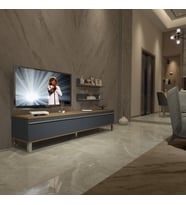 Decoraktiv Eko 4 Mdf Std Krom Ayaklı Tv Ünitesi Tv Sehpası (Pera - Antrasit)