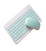 BKB011 Mini Kablosuz Bluetooth Klavye & Mouse Seti - Universal Uyumlu, Taşınabilir ve Şarjlı (Yeşil)