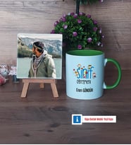Erkek Sınıf Öğretmenine Hediye Fotoğraflı Dekoratif Taş, Kupa Bardak Beyaz Hediye Öğretmenler Günü Hediyesi (Model 14)