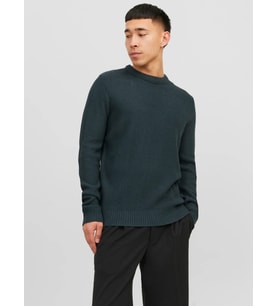 Jack & Jones Erkek Bisiklet Yaka Örme Kazak - 12243116 (Yeşil)
