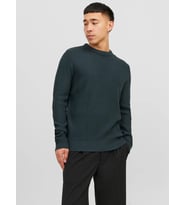 Jack & Jones Erkek Bisiklet Yaka Örme Kazak - 12243116 (Yeşil)
