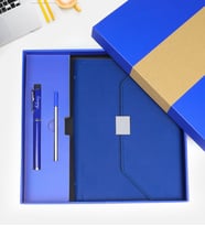 Kutulu Defter Kalem Seti (Lacivert)