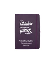 Kişiye Özel Defter , Öğretmenler Günü ve Özel Günler İçin Hediye Defter , Özelleştirilebilir Defter (Mor)
