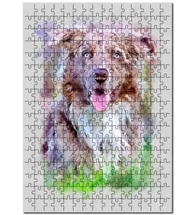 Cakapuzzle Boyama Köpek Görseli Puzzle Yapboz MDF (Ahşap) (500 Parça)