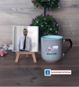 Fen ve Teknoloji Öğretmeni Fotoğraflı Dekoratif Taş, Kupa Bardak Beyaz Hediye (Model 10)