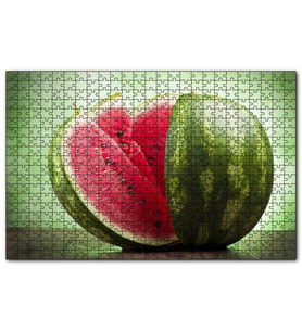 Cakapuzzle Dilimlenmiş Karpuz  Puzzle Yapboz MDF (Ahşap) (1000 Parça)