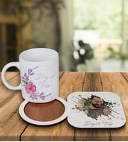 Kişiye Özel Tasarım Kupa Bardak Ve Fotoğraflı Ahşap Bardak Altlığı 99390 (Yeşil)