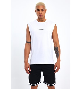 Süperlife Erkek Bisiklet Yaka Regular Fit Brooklyn Baskılı  Tişört SPR22TS122 (Beyaz)