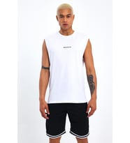 Süperlife Erkek Bisiklet Yaka Regular Fit Brooklyn Baskılı  Tişört SPR22TS122 (Beyaz)