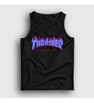Presmono Unisex Beyaz Logo V2 Thrasher Atlet 278422tt (Siyah)