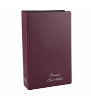 KARTVİZİT ALBÜMÜ 4 SIRALI 96 KARTLIK 16,5X26,5 CM (Bordo)