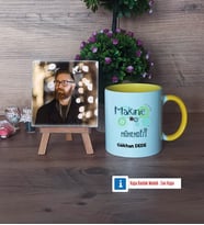 Makine Mühendisi Fotoğraflı Dekoratif Taş, Kupa Bardak Beyaz Hediye (Model 7)