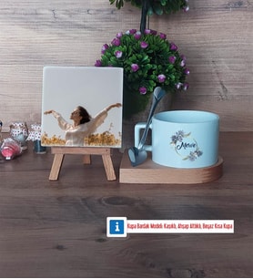 İsme Özel Doğum Günü Hediyesi Fotoğraflı Dekoratif Taş, Kupa Bardak Beyaz Hediye (Model 8)