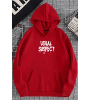 Unisex Suspect Baskılı Sweatshirt (Kırmızı)