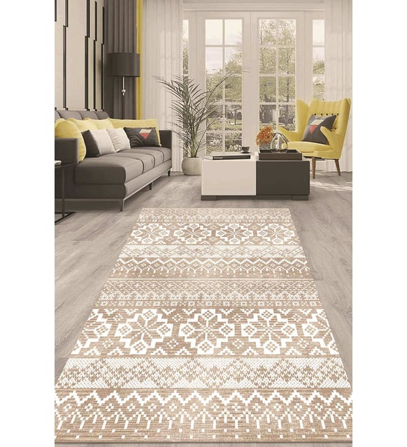 Dijital Kaymaz Taban Yıkanabilir Modern Renkli Salon Halısı Mutfak Halısı Yolluk ND-HT-986 (Çok Renkli)