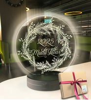 Yılbaşı Konseptli 2025 Oval 3d Led Gece Lambası (Beyaz)