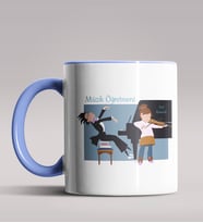 Kişiye Özel Müzik Öğretmeni Tasarımlı Siyah Renk Kupa Bardak 3 (Mavi)