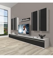 Decoraktiv Eko 8d Mdf Tv Ünitesi Tv Sehpası (Beyaz-Siyah)