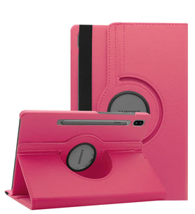 Microsonic Samsung Galaxy Tab S6 10.6" T860 Kılıf 360 Rotating Stand Deri (Pembe)