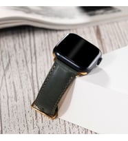 vagave Apple Watch Deri Kordon 2 3 4 5 6 7 42-44-45 mm Kişiye Özel 9 Renk (Haki)