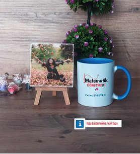 Matematik Öğretmeni Fotoğraflı Dekoratif Taş, Kupa Bardak Beyaz Hediye Öğretmenler Günü Hediyesi (Model 4)