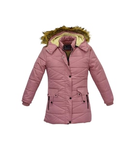 Kız Çocuk Kapüşonlu Mont BS-2015 (Pudra)