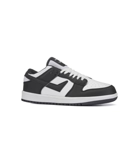 Günlük Kadın Rahat Esnek Hafif Sneaker Kaymaz Taban Bağcıklı Spor Ayakkabı 8075 (Siyah - Beyaz)