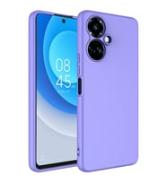Tecno Spark 9 Pro Kılıf Kamera Korumalı iÇi Süet Dokulu Lansman Tipi Silikon (Lila)