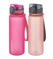 Uzspace 2'li Tritan Matara Seti 500 ml 14 Farklı Renk Seçeneği FiftyFifty (Pembe-Pudra)