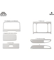 Meriç® Nissan Interstar Ön Torpido Kaplama Maun 6 Parça 1999-2004 (Alüminyum)