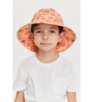 Benittokids Erkek Çocuk Desenli Bucket Şapka 7007 (Turuncu)