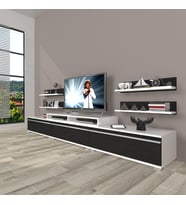 Decoraktiv Ekoflex 270r Mdf Tv Ünitesi Tv Sehpası (Beyaz-Siyah)