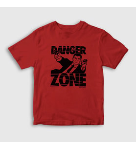 Presmono Unisex Çocuk Beyaz Danger Zone Sterling Archer T-Shirt 299490tt (Kırmızı)