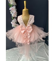 Kız Bebek Mevlüt Takımı Gelinlik Abiye Elbise Lohusa Bebek Baby Shower Bayram Babalar Günü Doğum Hediyesi Orjinal Kutusunda Hediye Paketli (Somon)