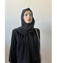 Armine Trend Kadın Medine İpeği Şal ( 70 x 190 cm) (Siyah)